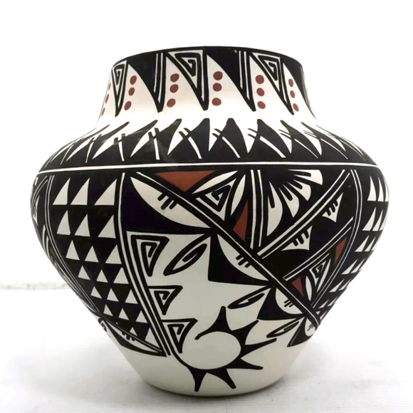 Acoma Redware Storage Jar made by Faustine, New Mexico circa 1940-50s_PRISTINE - Picture 1 of 5